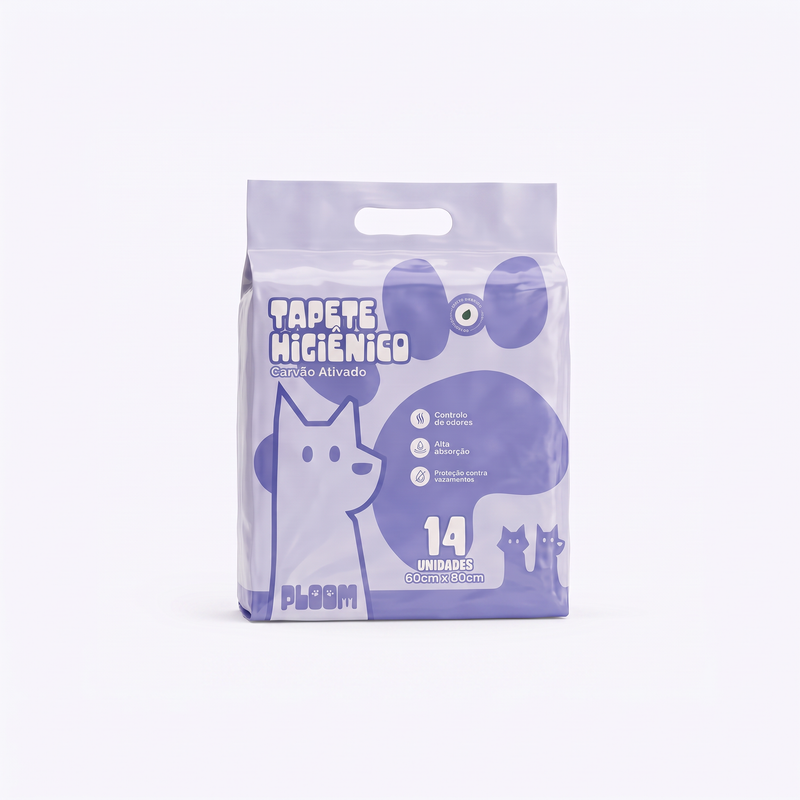 Tapete Higiênico para Cães com Carvão Ativado Ploom - 30 Unidades